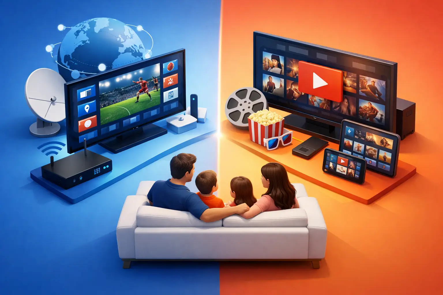 اشتراك iptv أم شاهد أيهما أفضل لعائلتك اليوم؟