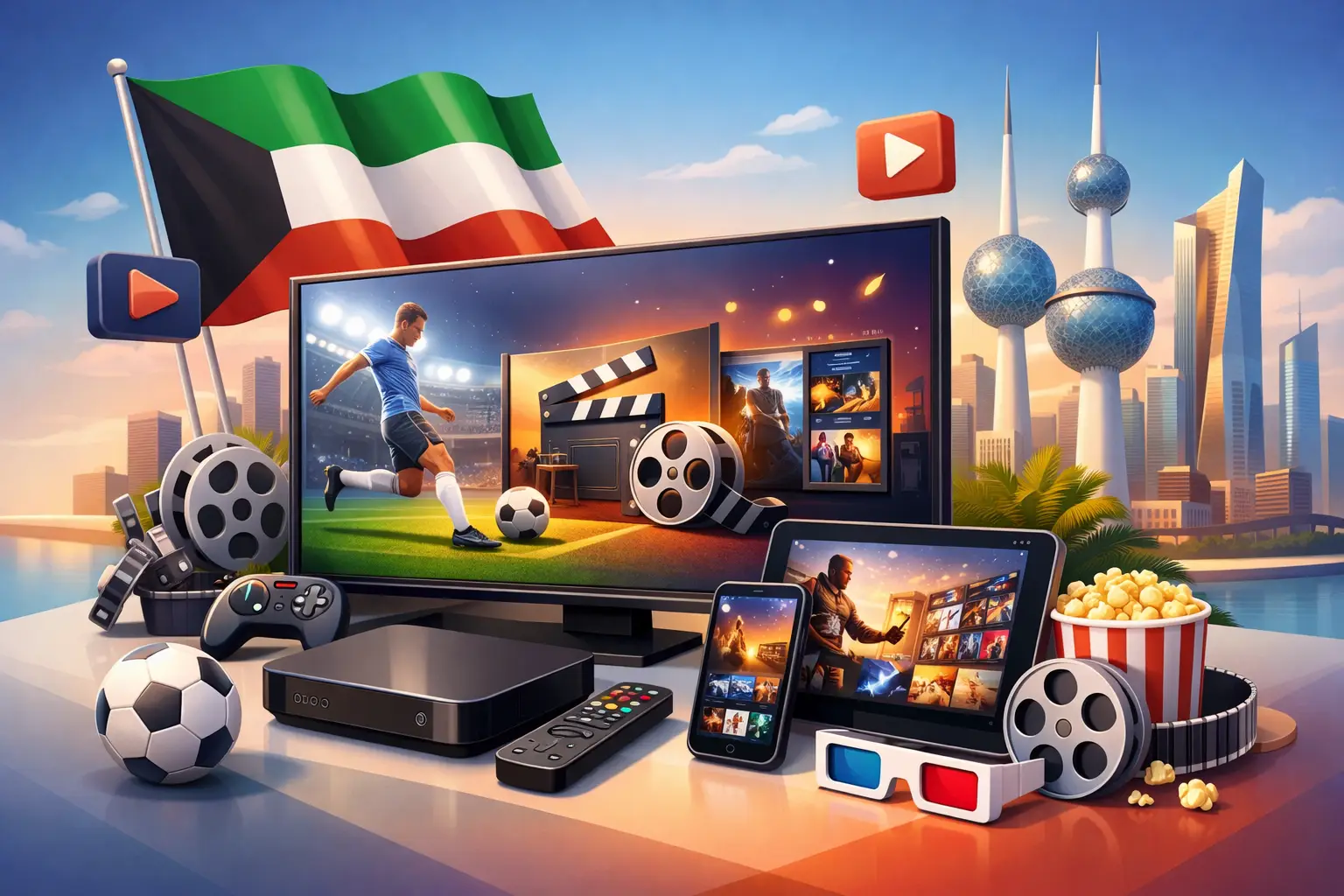اشتراك iptv الكويت لقنوات ورياضة وأفلام أكثر