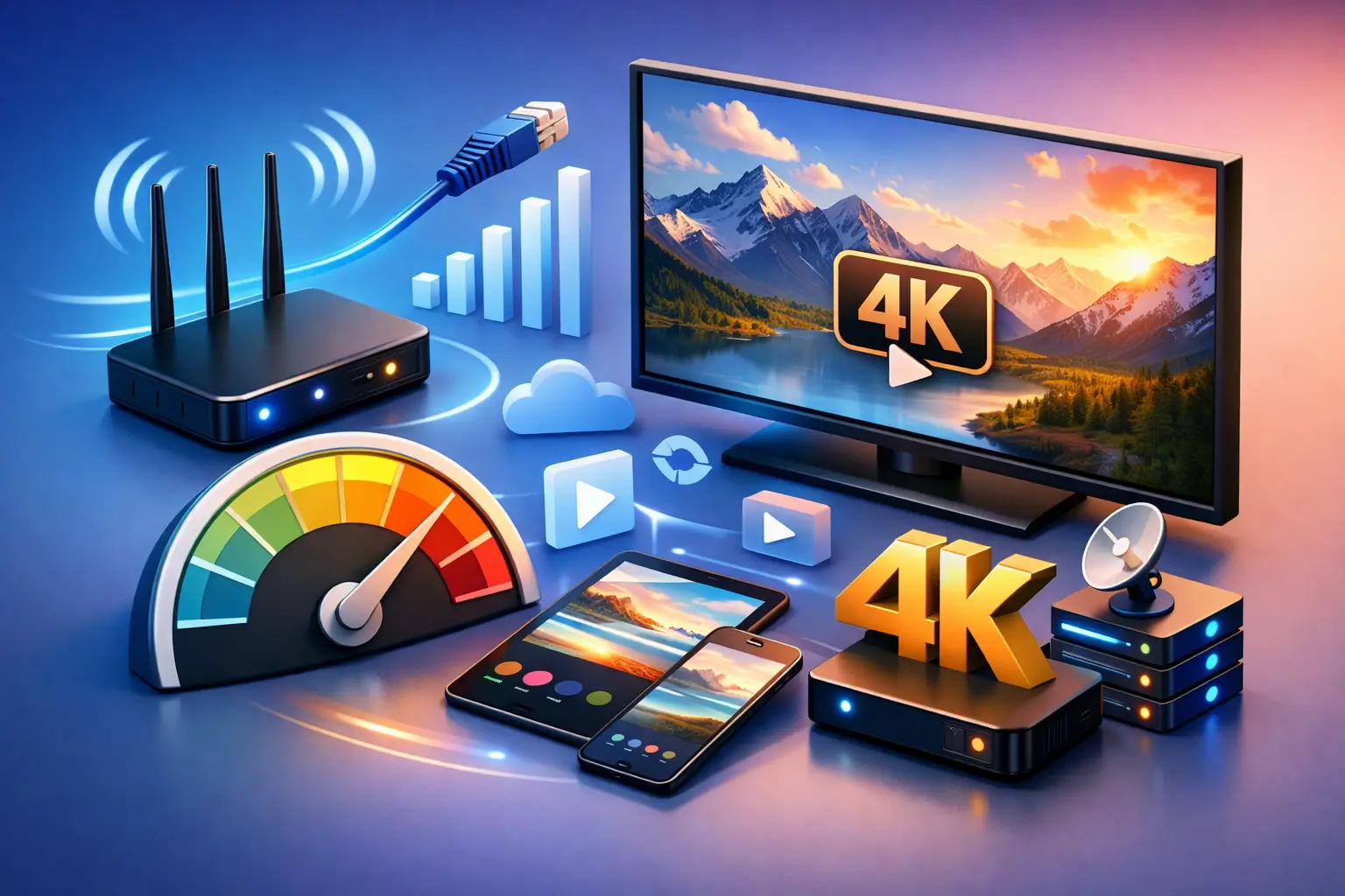 كم سرعة الإنترنت المناسبة iptv لجودة 4K؟