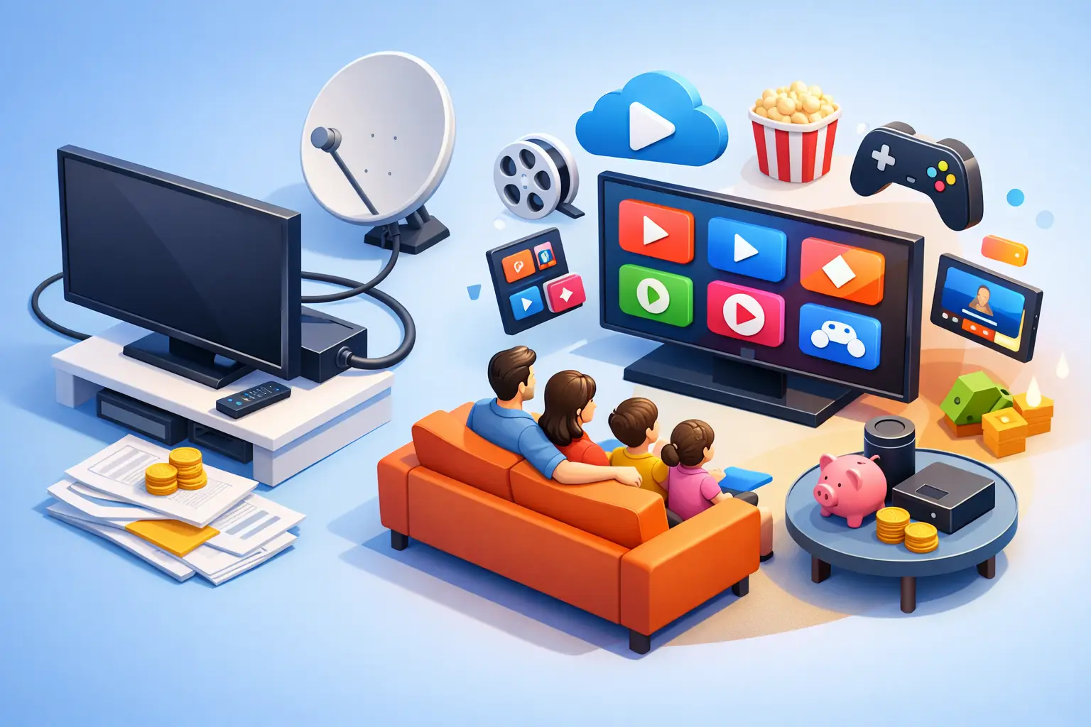 أفضل بدائل الكابل للعائلات بتكلفة أقل